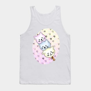 cute cat mochi on a stick Tank Top